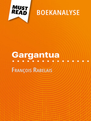 cover image of Gargantua van François Rabelais (Boekanalyse)